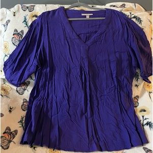 NWOT women within sz 1x 22/24. Bluish plurple blouse.